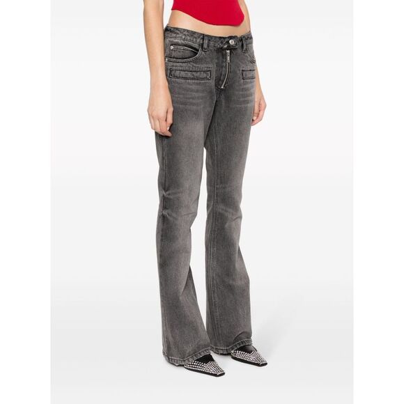 Stonewashed Gray Denim Jeans for Women - Picture 3 of 4